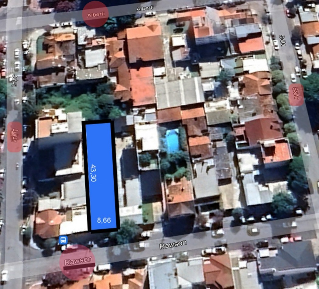 LOTE DE 372 M2 EN MACROCENTRO PARA DESARROLLO INMOBILIARIO .